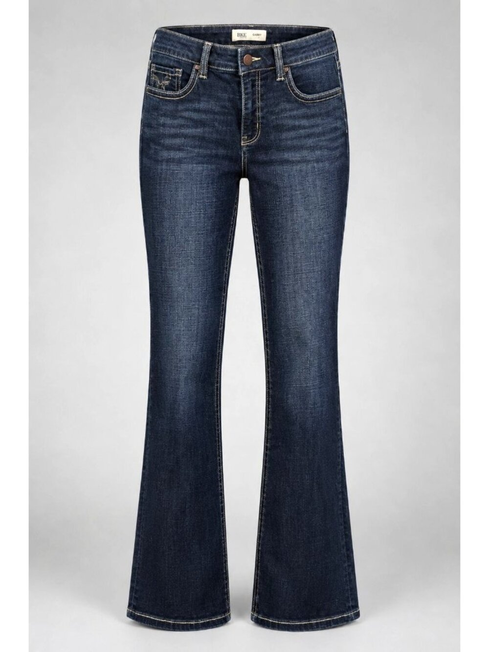 BKE Gabby Womens 32 x 36 Jeans Curvy Fit High Rise Bootcut Dark Blue Wash Denim